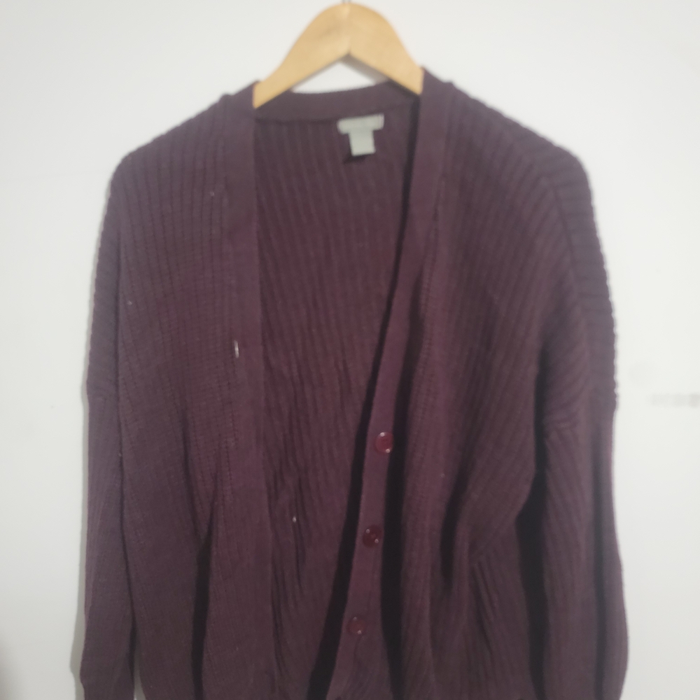 Charlotte Russe Deep Purple Cardigan Sweater